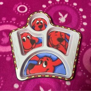 Vintage 2000’s Clifford The Big Red Dog Kid’s Sectioned Divider Plate